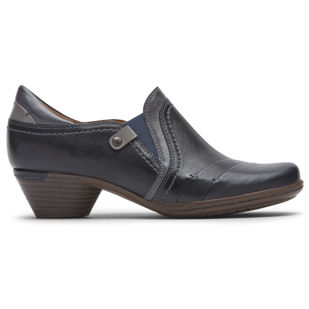 Pantofi Cu Toc Rockport Dama Cobb Hill Laurel Slip-On Albastri - Romania 6790-MTHIL